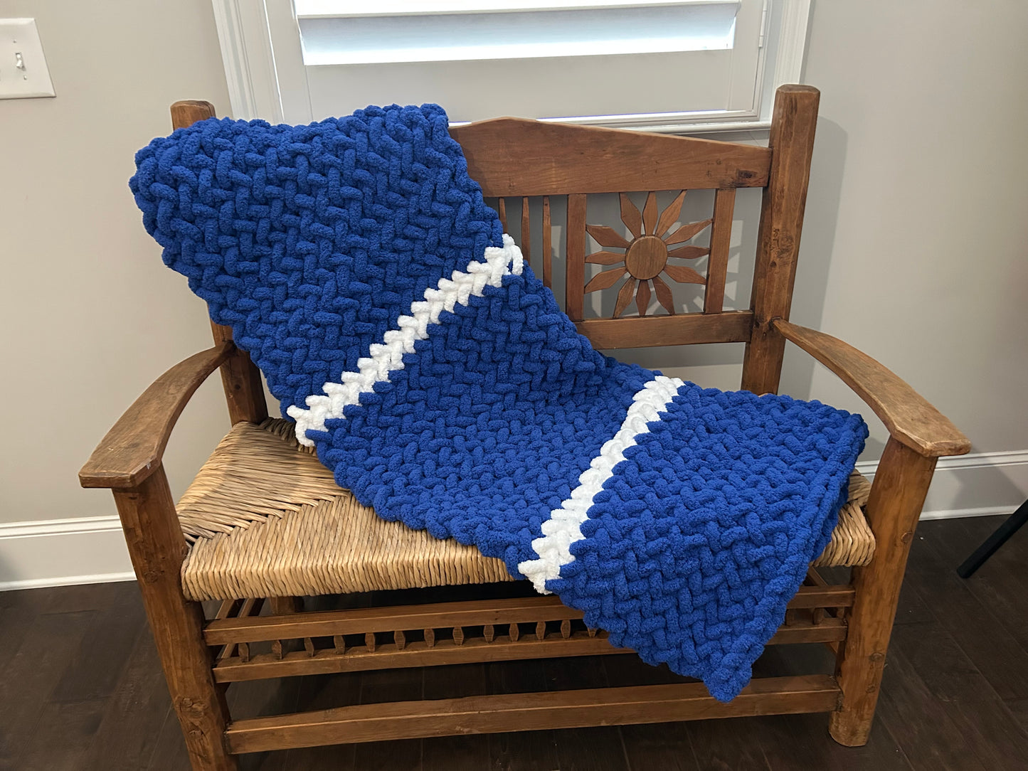 Hand Knitted Chunky Knit Blanket