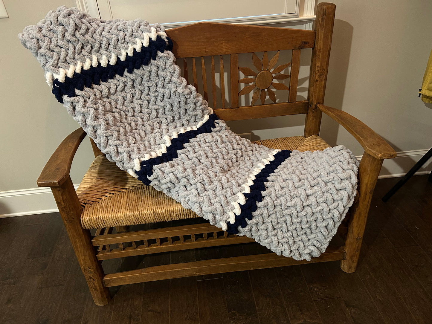 Hand Knitted Chunky Knit Blanket