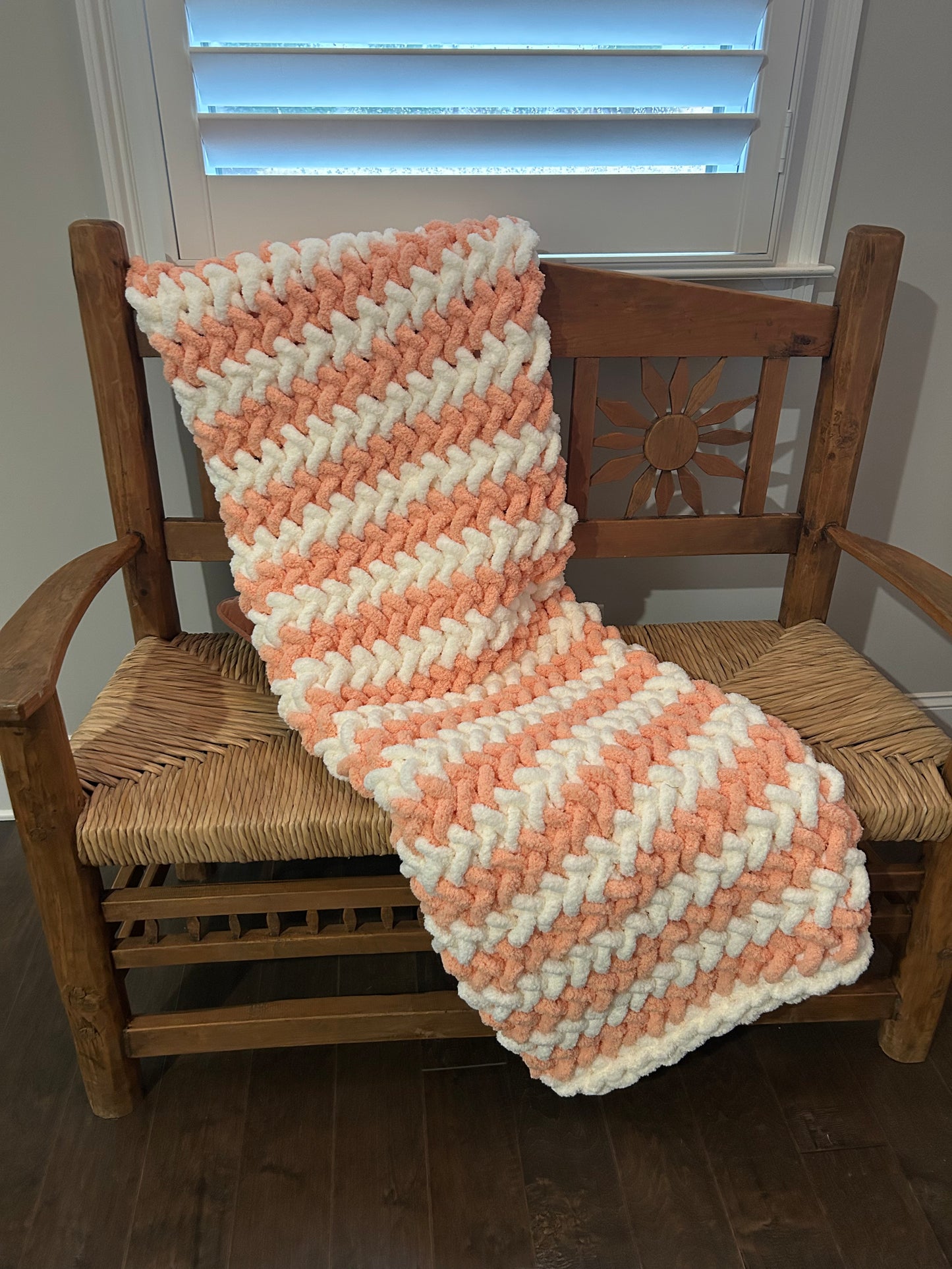 Hand Knitted Chunky Knit Blanket