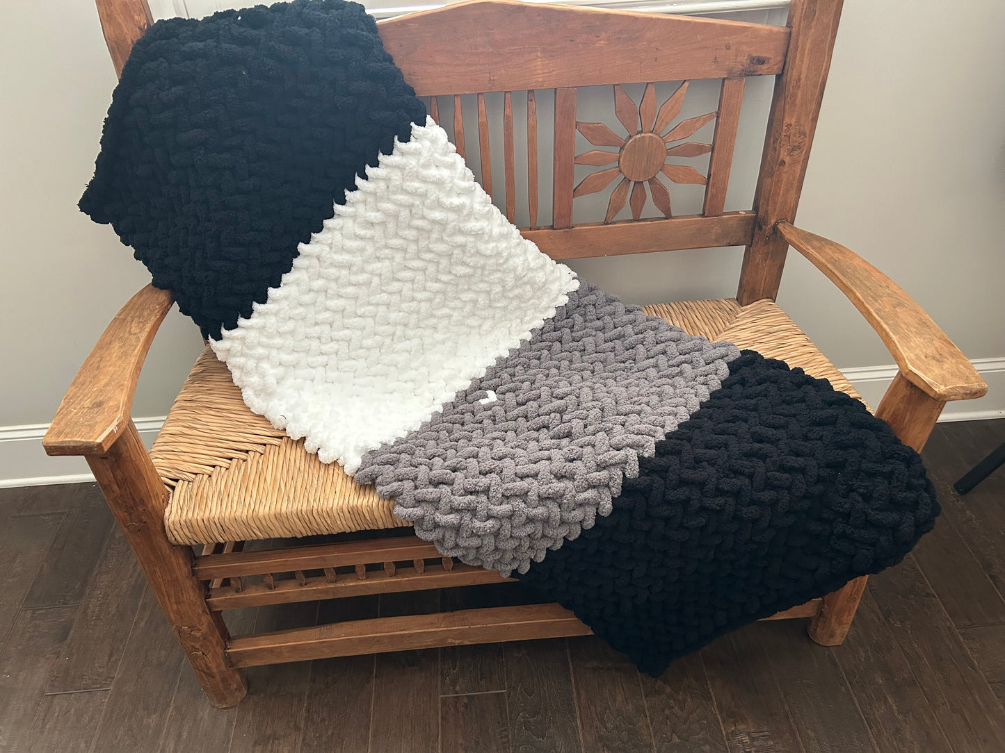 Hand Knitted Chunky Knit Blanket