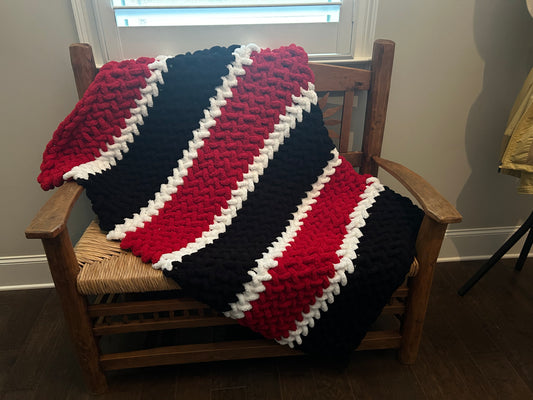 Hand Knitted Chunky Knit Blanket