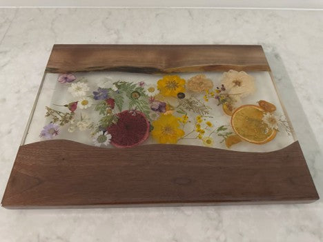 Botanical Resin Charcuterie Tray