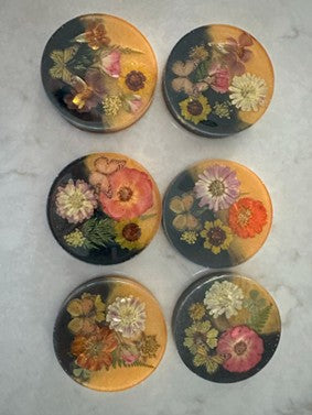 Botanical Coaster Set – Butterflies & Blooms