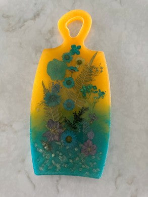 Botanical Gradient Cheeseboard – Yellow & Teal