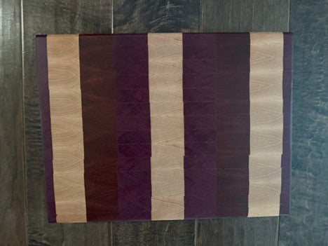 Cherry, Walnut and Purpleheart End Grain Cutting Board
